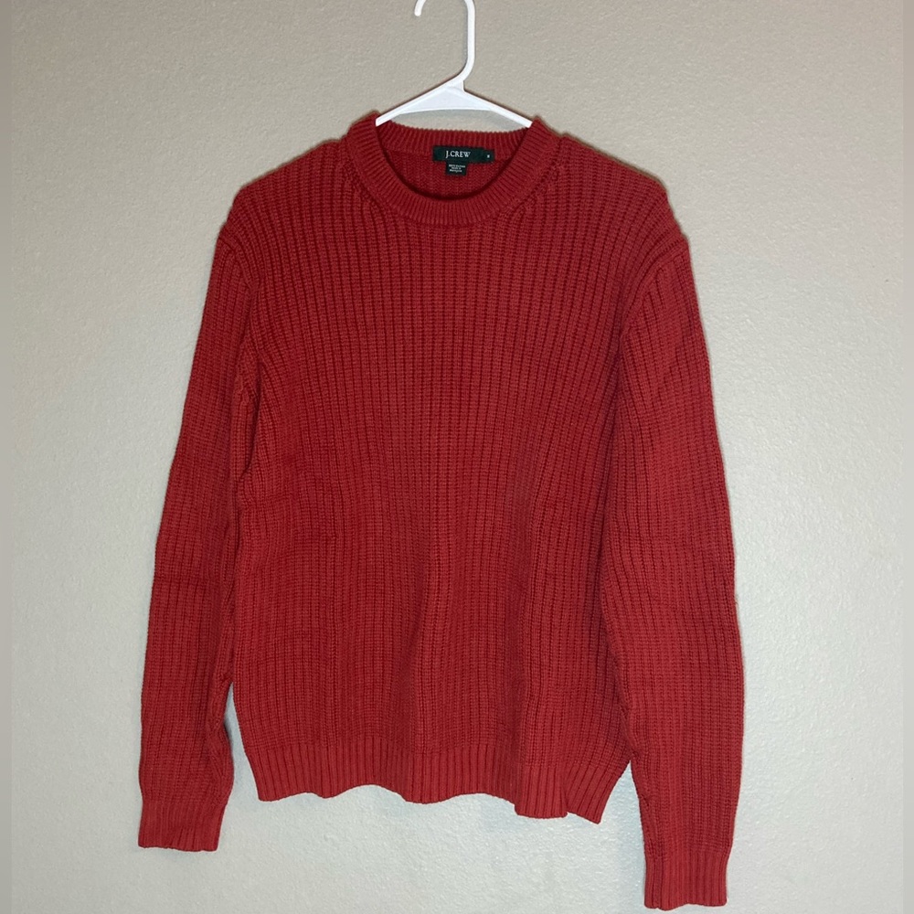 J. Crew Red Knit Sweater Medium